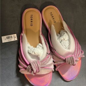 Torrid Pink Embellished Sandals Women’s Size 10 NWT